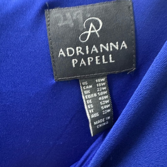 Adrianna Papell Royal Blue Formal Dress – Size 18W – New With Tags - Picture 5 of 10